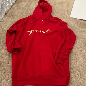 PINK Victoria's Secret Red Sweater with Gold Accent
